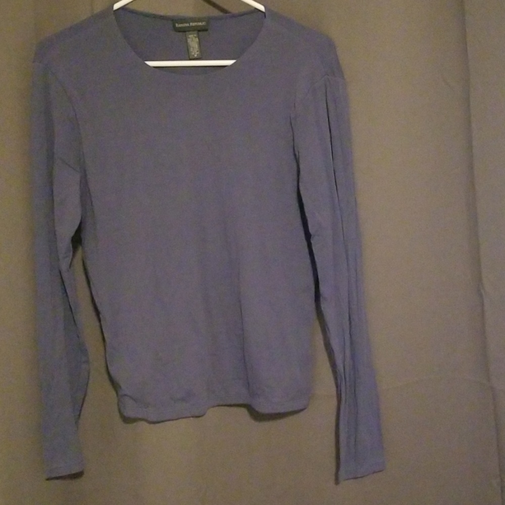 Gray Blue Soft Long Sleeve